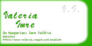 valeria imre business card